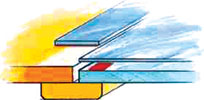 Figure 4a. Shielded display with conductive transparent foil, connected with metal tape